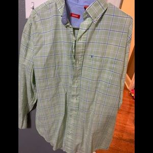 Green izod button down